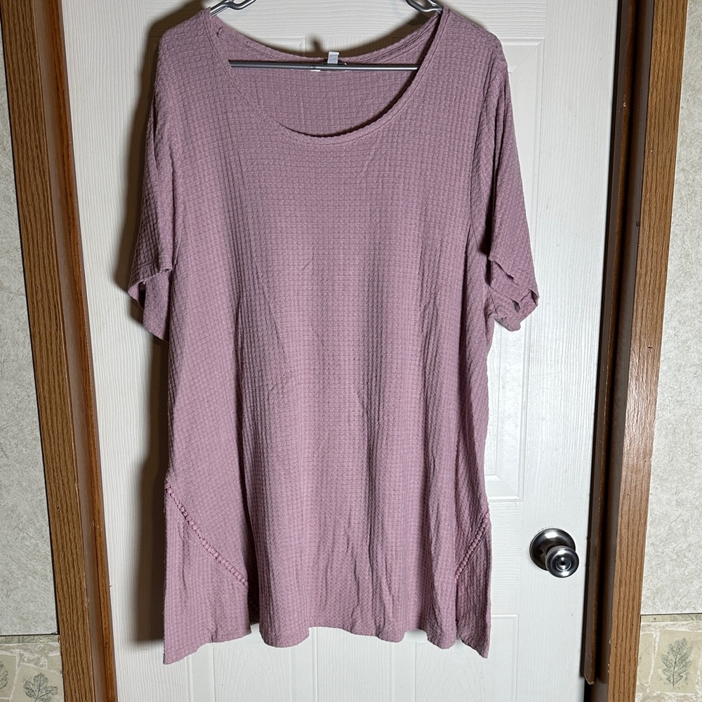 Sonoma Mauve Textured Tunic Top